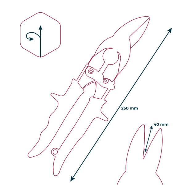 Cisaille coupe-trou articulée